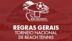 Regras Gerais para o I Torneio Nacional de Beach Tennis